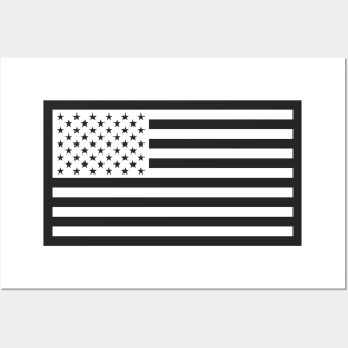 US Flag - White Posters and Art